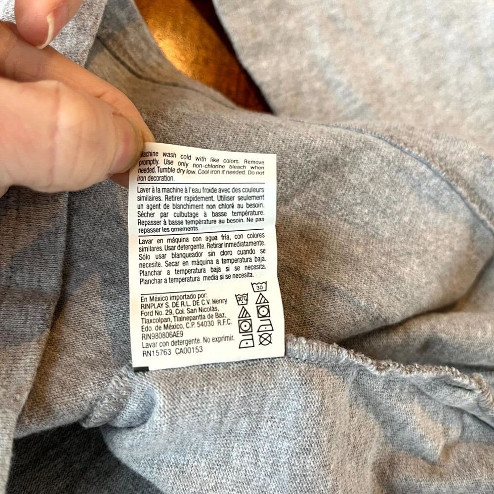Champion Hoodie Women Small Gray Cotton Logo Kangaroo Pockets Side Slit Pullover - Picture 8 of 10